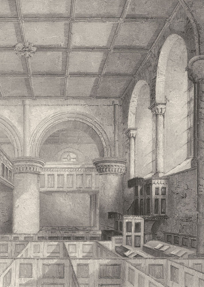 CUMBRIA. Carlisle Cathedral, Part of the Nave. (Winkles) 1860 old print